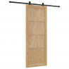 Drzwi przesuwne Naturalny i czarny 83 x 211 cm