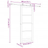 Drzwi przesuwne Naturalny i czarny 83 x 211 cm