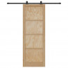 Drzwi przesuwne Naturalny i czarny 83 x 232 cm