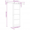 Drzwi przesuwne Naturalny i czarny 83 x 232 cm
