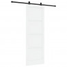 Drzwi przesuwne biały i czarny 83 x 232 cm Lite drewno sosnowe