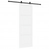 Drzwi przesuwne biały i czarny 83 x 232 cm Lite drewno sosnowe