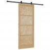 Drzwi przesuwne Naturalny i czarny 86 x 211 cm