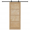 Drzwi przesuwne Naturalny i czarny 86 x 211 cm