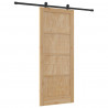 Drzwi przesuwne Naturalny i czarny 86 x 211 cm