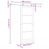 Drzwi przesuwne Naturalny i czarny 86 x 211 cm