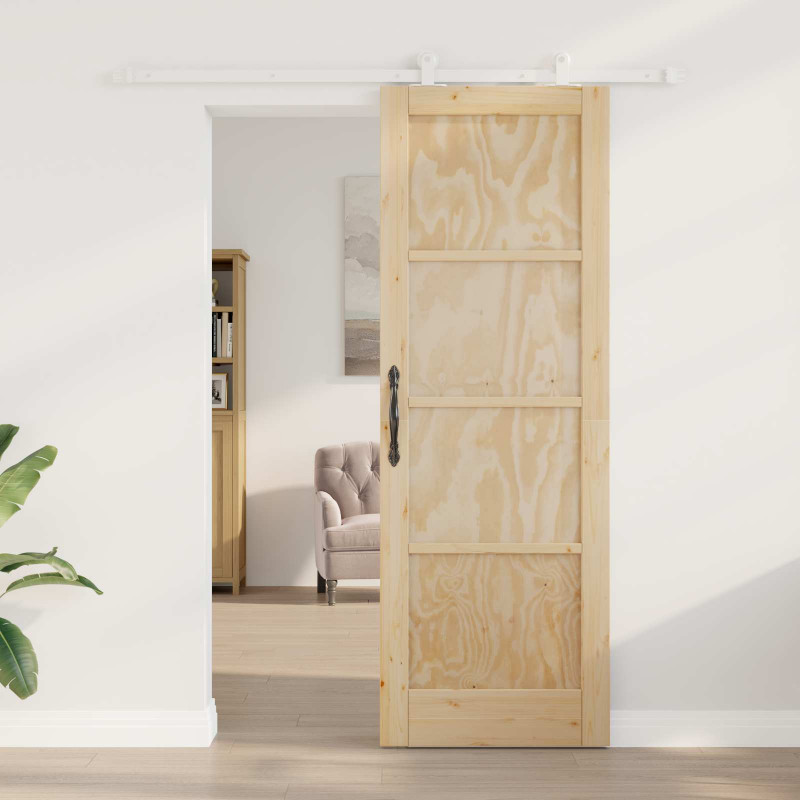 Drzwi przesuwne Naturalne i białe 73,5 x 211 cm