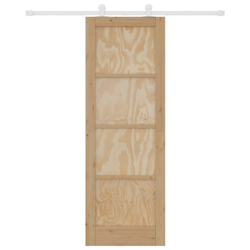 Drzwi przesuwne Naturalne i białe 73,5 x 211 cm