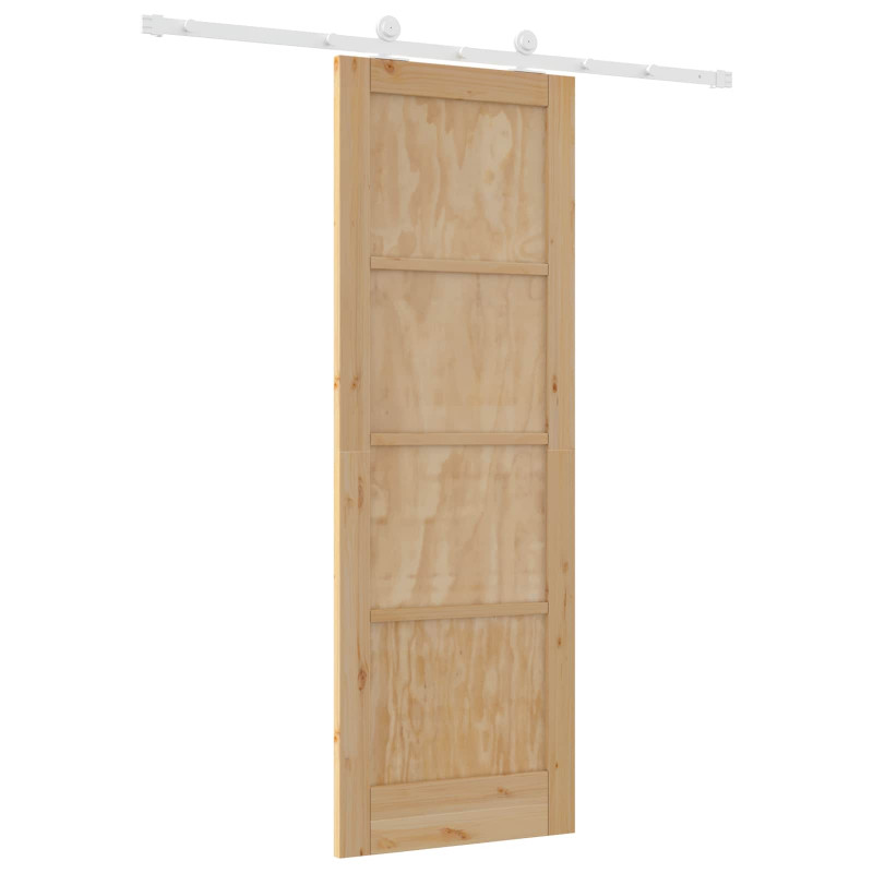 Drzwi przesuwne Naturalne i białe 73,5 x 211 cm
