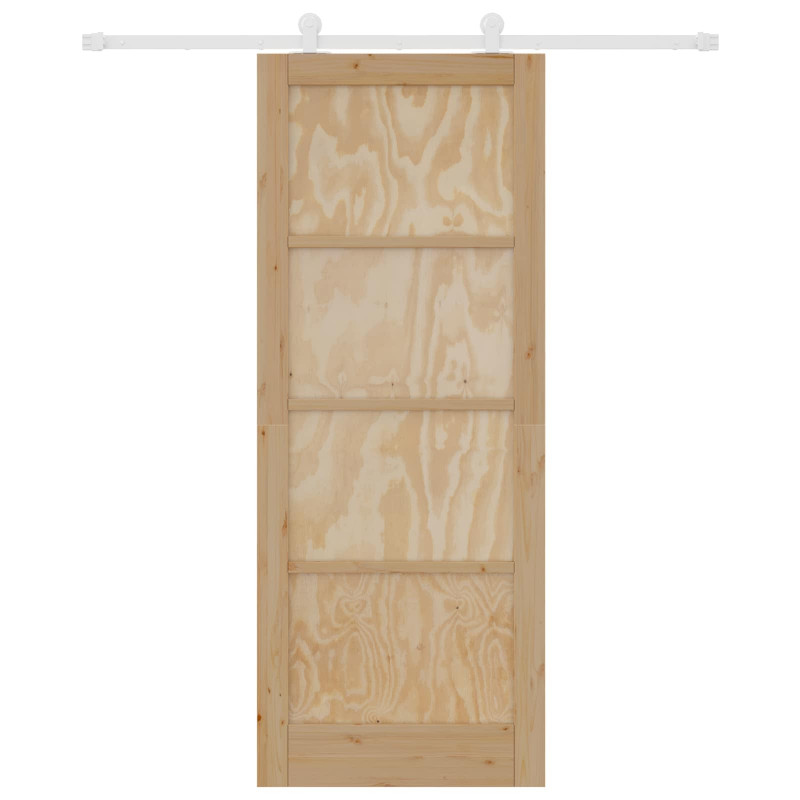 Drzwi przesuwne Naturalne i białe 83 x 211 cm