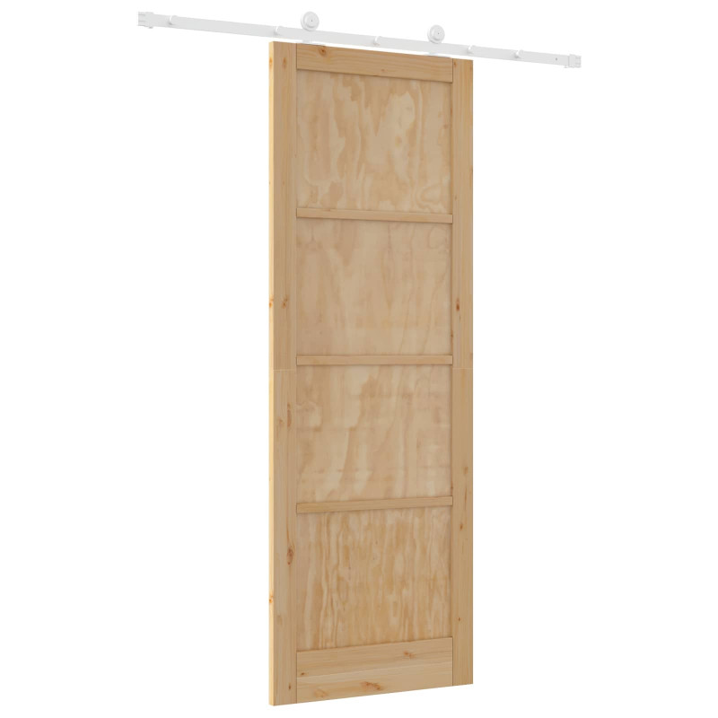 Drzwi przesuwne Naturalne i białe 83 x 232 cm