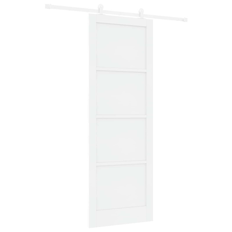 Drzwi przesuwne Biały 83 x 232 cm Lite drewno sosnowe