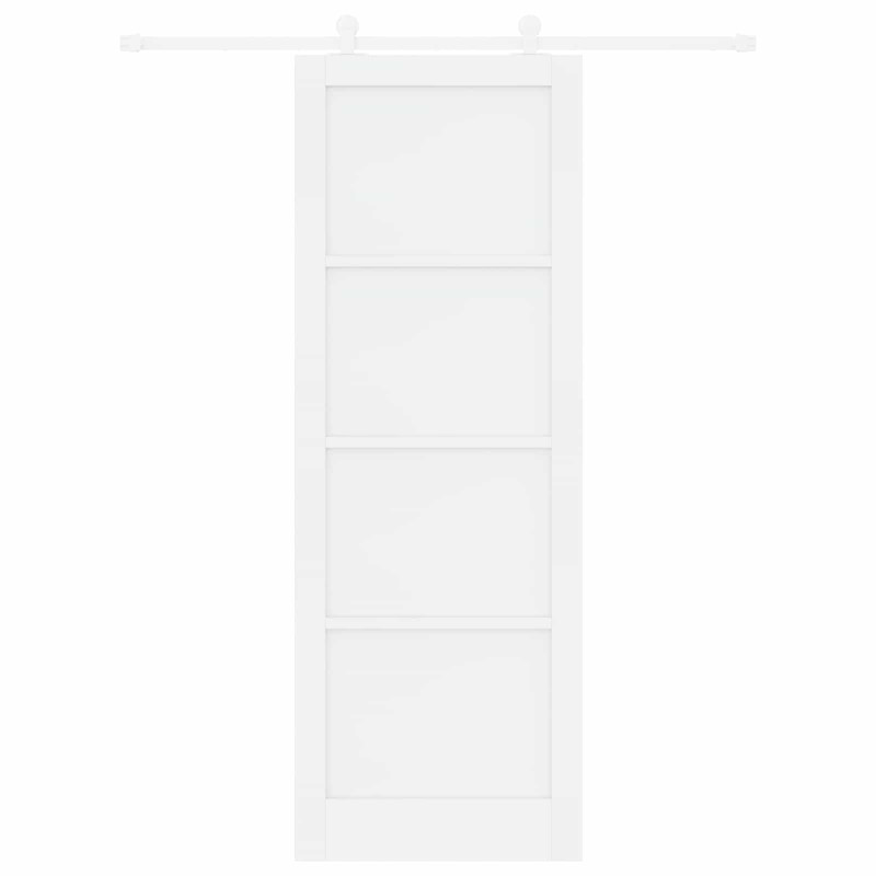 Drzwi przesuwne Biały 83 x 232 cm Lite drewno sosnowe