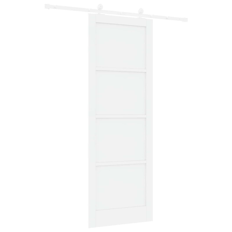 Drzwi przesuwne Biały 83 x 232 cm Lite drewno sosnowe