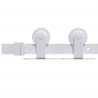 Drzwi przesuwne Biały 83 x 232 cm Lite drewno sosnowe