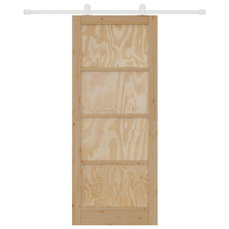 Drzwi przesuwne Naturalne i białe 86 x 211 cm