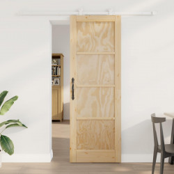 Drzwi przesuwne Naturalne i białe 73,5 x 211 cm