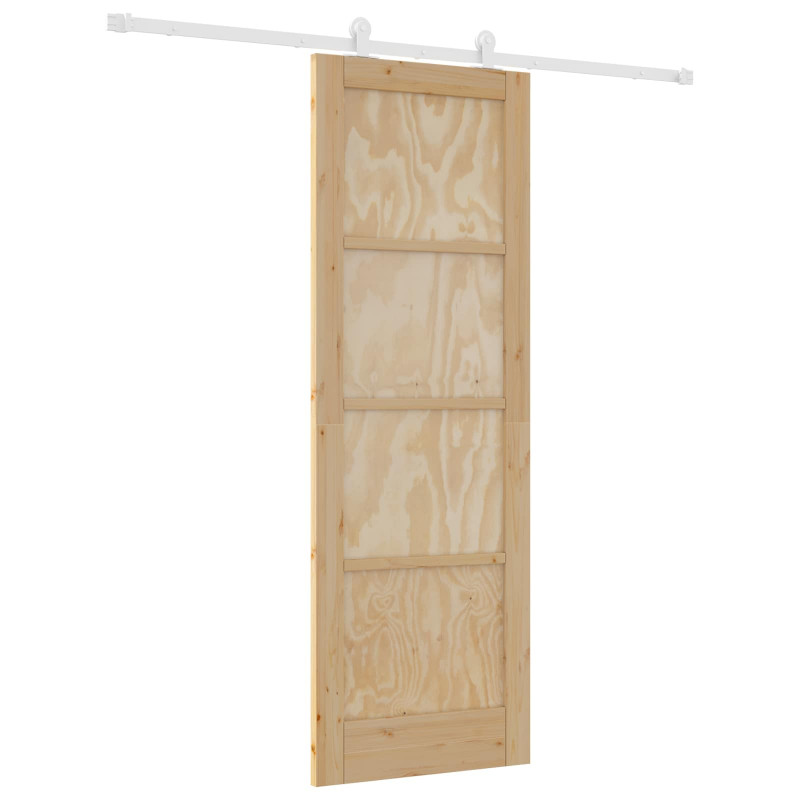 Drzwi przesuwne Naturalne i białe 73,5 x 211 cm