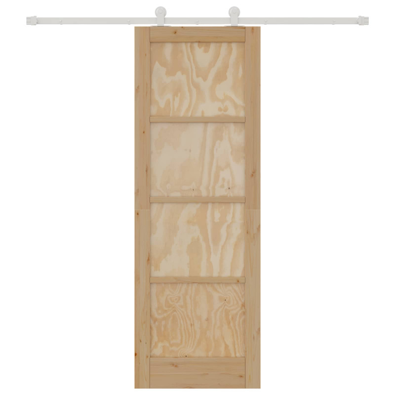Drzwi przesuwne Naturalne i białe 73,5 x 211 cm