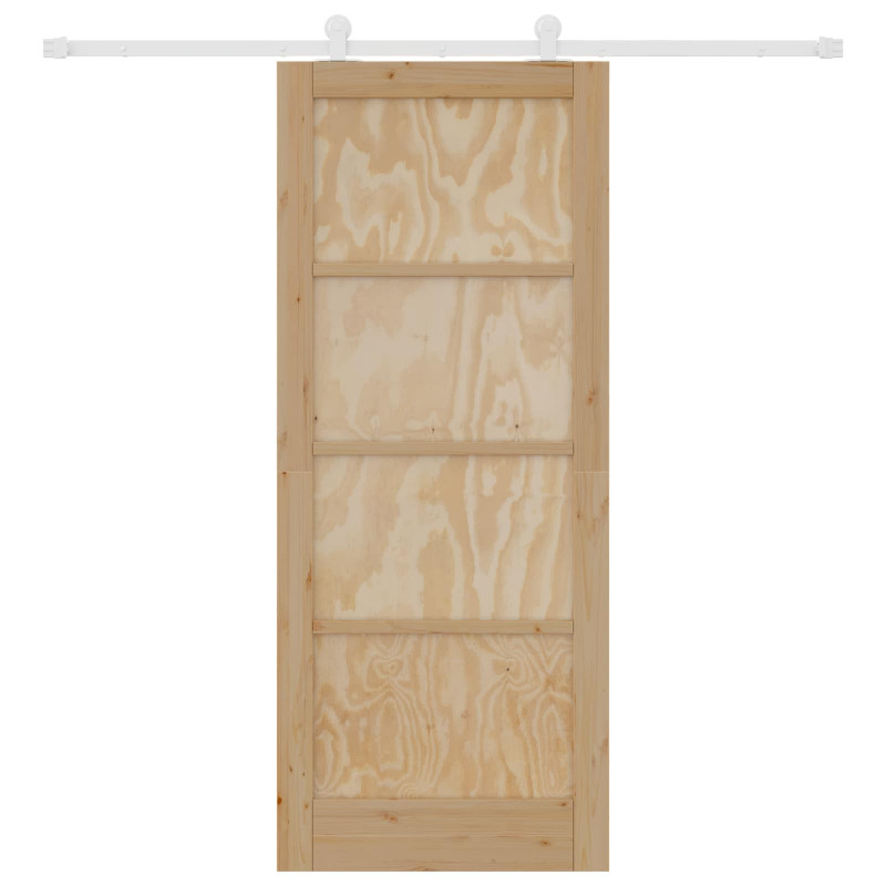 Drzwi przesuwne Naturalne i białe 83 x 202 cm