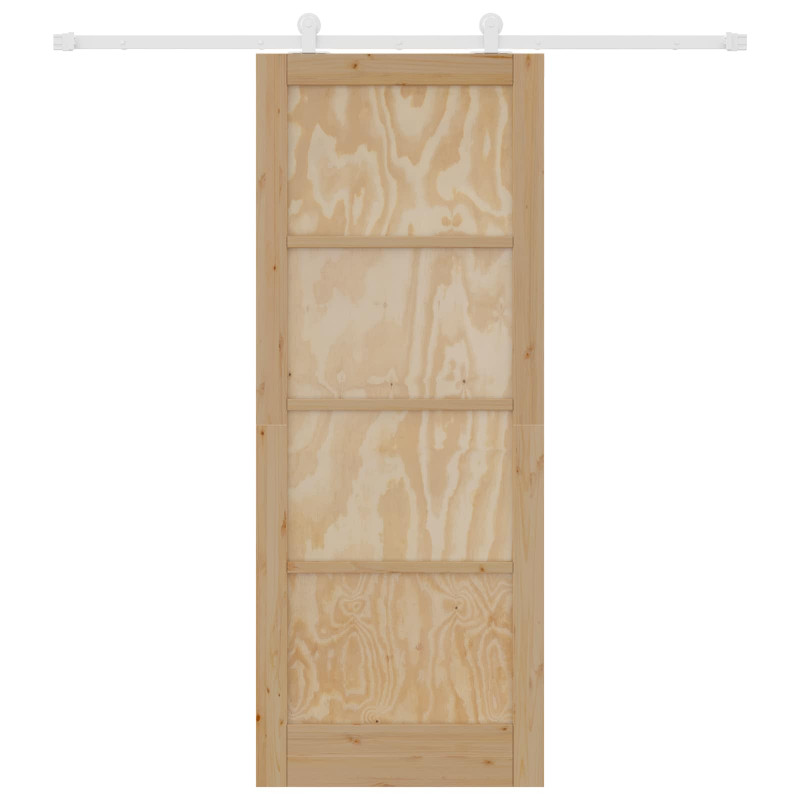 Drzwi przesuwne Naturalne i białe 83 x 211 cm