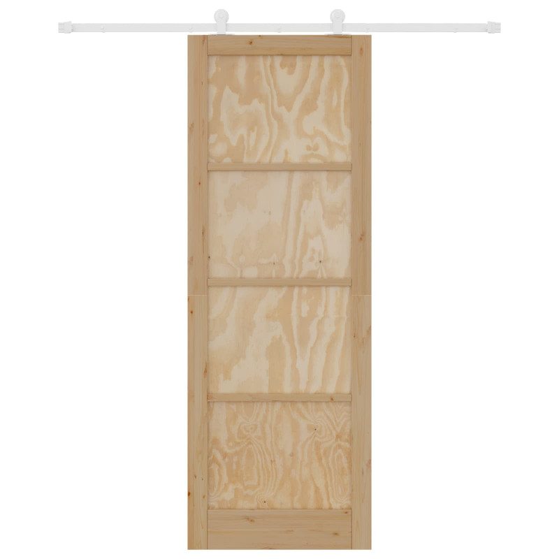 Drzwi przesuwne Naturalne i białe 83 x 232 cm