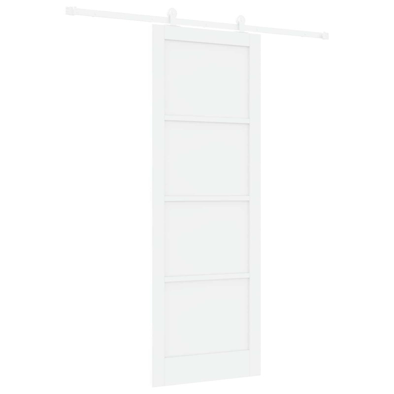 Drzwi przesuwne Biały 83 x 232 cm Lite drewno sosnowe