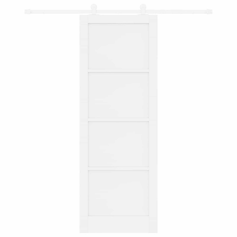 Drzwi przesuwne Biały 83 x 232 cm Lite drewno sosnowe