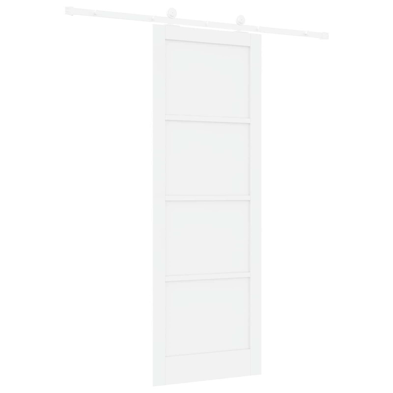 Drzwi przesuwne Biały 83 x 232 cm Lite drewno sosnowe