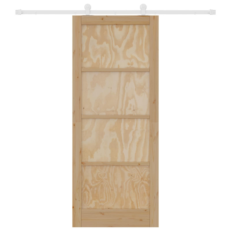 Drzwi przesuwne Naturalne i białe 86 x 211 cm