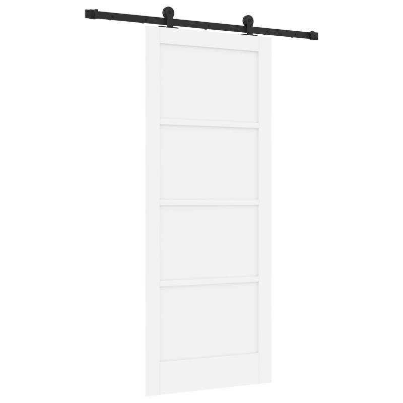 Drzwi przesuwne ORKDAL Biały 83 x 202 cm Lite drewno sosnowe