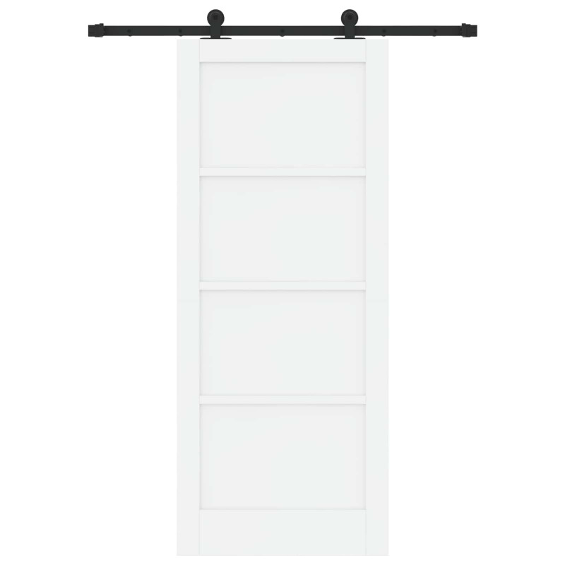 Drzwi przesuwne ORKDAL Biały 83 x 202 cm Lite drewno sosnowe