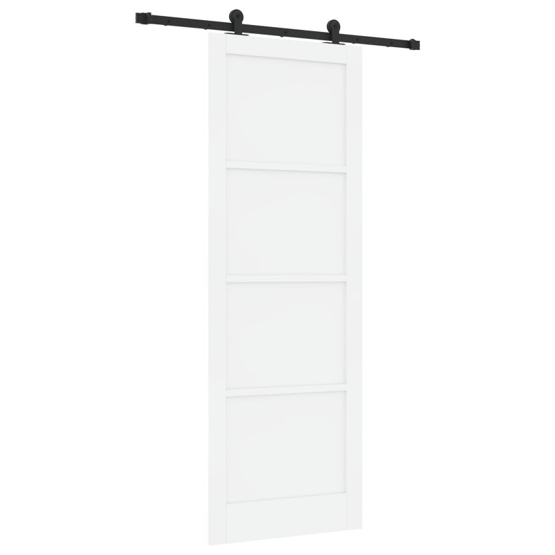 Drzwi przesuwne ORKDAL Biały 83 x 232 cm Lite drewno sosnowe