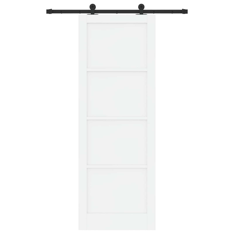 Drzwi przesuwne ORKDAL Biały 83 x 232 cm Lite drewno sosnowe