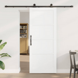 Drzwi przesuwne ORKDAL Biały 83 x 202 cm Lite drewno sosnowe
