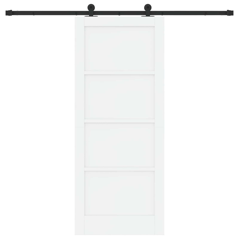 Drzwi przesuwne ORKDAL Biały 83 x 202 cm Lite drewno sosnowe
