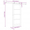 Drzwi przesuwne ORKDAL Biały 83 x 202 cm Lite drewno sosnowe