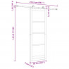 Drzwi przesuwne ORKDAL naturalny 83 x 232 cm