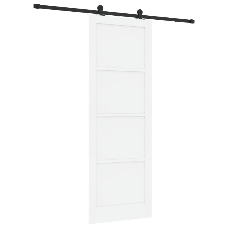 Drzwi przesuwne ORKDAL Biały 83 x 232 cm Lite drewno sosnowe