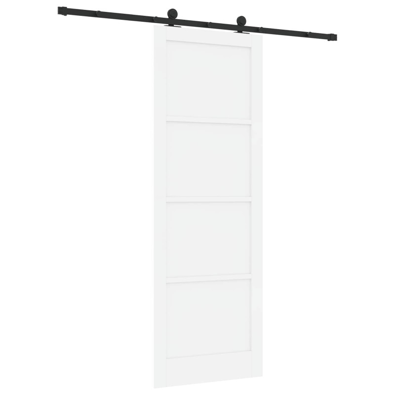 Drzwi przesuwne ORKDAL Biały 83 x 232 cm Lite drewno sosnowe