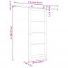 Drzwi przesuwne ORKDAL naturalny 86 x 211 cm