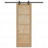 Drzwi przesuwne Naturalny i czarny 73,5 x 211 cm