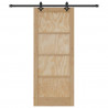 Drzwi przesuwne Naturalny i czarny 83 x 202 cm