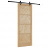 Drzwi przesuwne Naturalny i czarny 83 x 211 cm