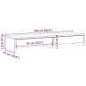 Podstawka pod monitor, z szufladami, czarna, 100x27x15 cm