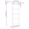 Drzwi przesuwne Naturalny i czarny 83 x 211 cm