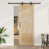 Drzwi przesuwne Naturalny i czarny 83 x 232 cm