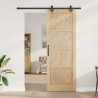 Drzwi przesuwne Naturalny i czarny 83 x 232 cm