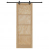 Drzwi przesuwne Naturalny i czarny 83 x 232 cm