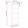 Drzwi przesuwne Naturalny i czarny 83 x 232 cm